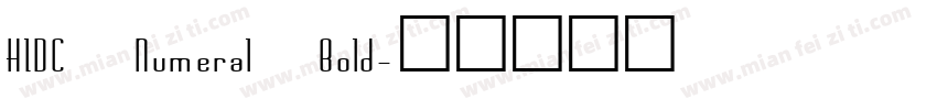 HIDC Numeral Bold字体转换